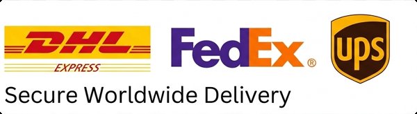 Worldwide delivery via DHL, FedEx, UPS