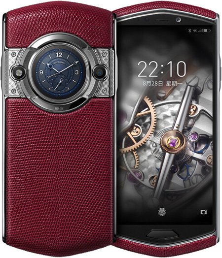 8848 M5 Cell Phone Lizard Skin Edition Red 5.65-Inch