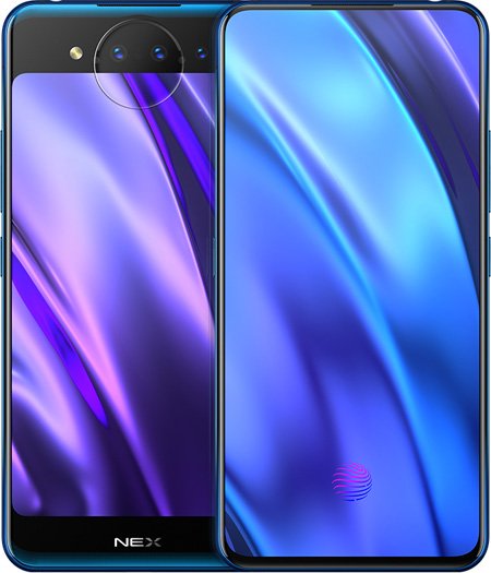BBK VIVO NEX Cell Phone Double Screen Edition Blue Purple 128GB ROM 10GB RAM 6.39-Inch