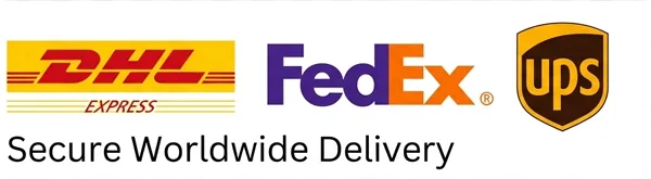 Worldwide delivery via DHL, FedEx, UPS
