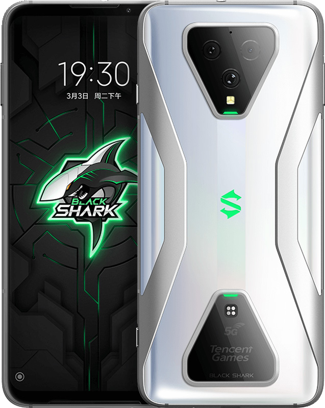 Black Shark 3 Cell Phone Silver 8GB RAM 128GB ROM Brand New Original