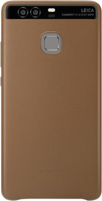 Huawei P9 Calfskin Leather Case Brown Black With Good Price