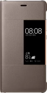 Huawei P9 Original Leather Case Gray Gold Brown — photo 3