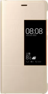 Huawei P9 Original Leather Case Gray Gold Brown — photo 2