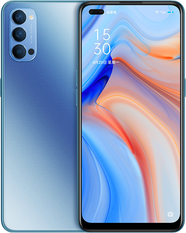 Buy OPPO Reno 4 Cell Phone Blue 8GB RAM 128GB ROM Online With Good