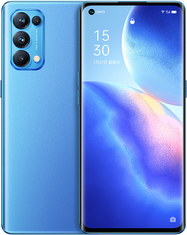 Buy OPPO Reno 5 Cell Phone Blue 8GB RAM 128GB ROM Online With Good