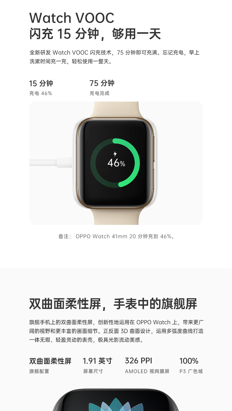 OPPO Watch (41 mm / Pink) - Smart watch - LDLC 3-year warranty
