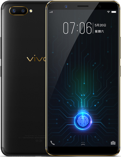 BBK VIVO X20 Plus UD Cell Phone Screen Fingerprints Black Gold 128GB 6.43-Inch Brand New Original